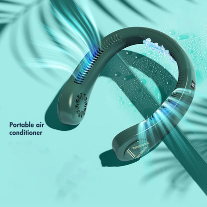 Portable Hanging Neck Fan with Hands-Free Cooling Design