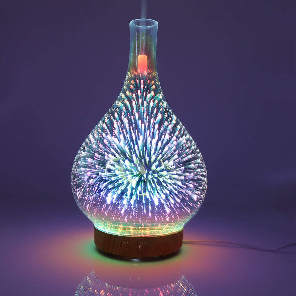 3D Fireworks LED Night Light Air Humidifier