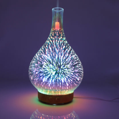 3D Fireworks LED Night Light Air Humidifier