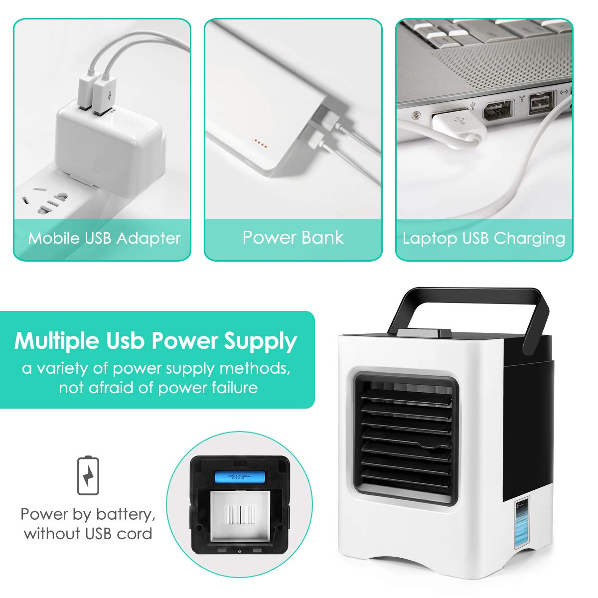 4-in-1 USB Mini Air Cooler & Humidifier