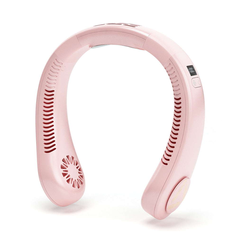 Portable Hanging Neck Fan with Hands-Free Cooling Design
