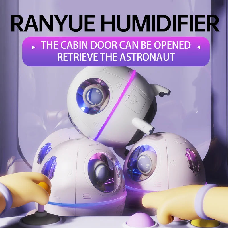 Portable Astronaut Humidifier with LED Night Light
