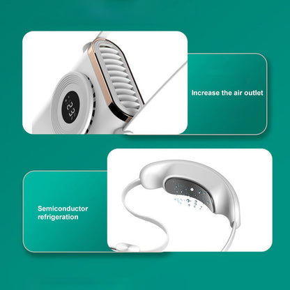 2 In 1 Hanging Neck Cooling Fan with Rechargeable Battery