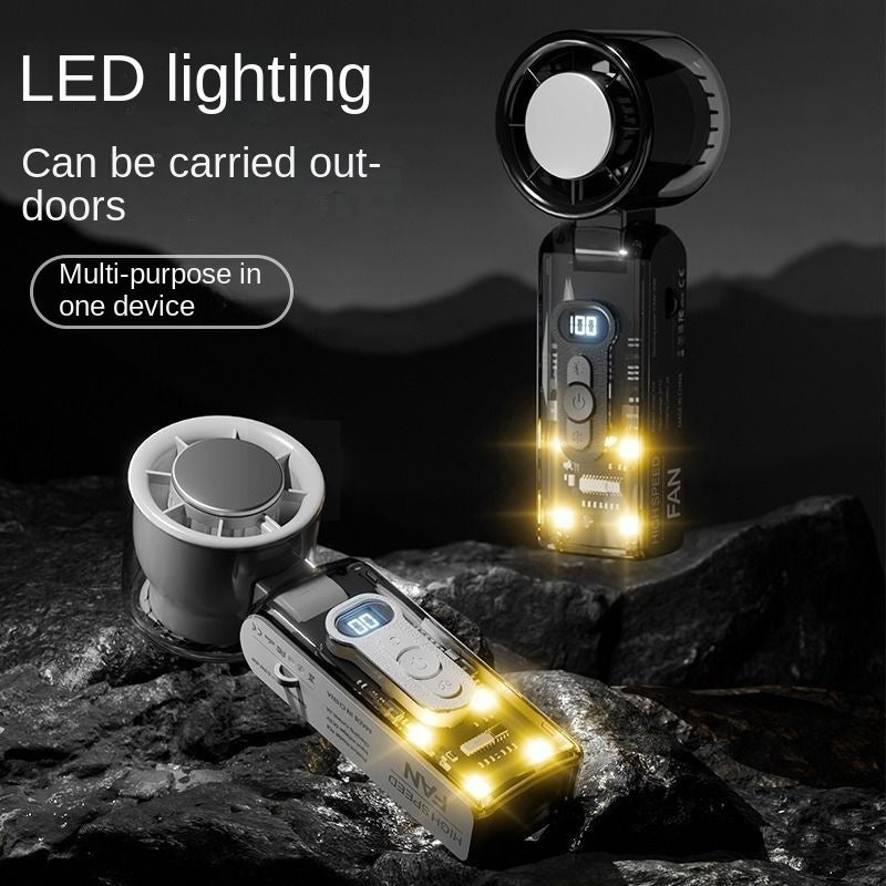 Cooling Ice Pack Handheld Fan with Rechargeable Battery