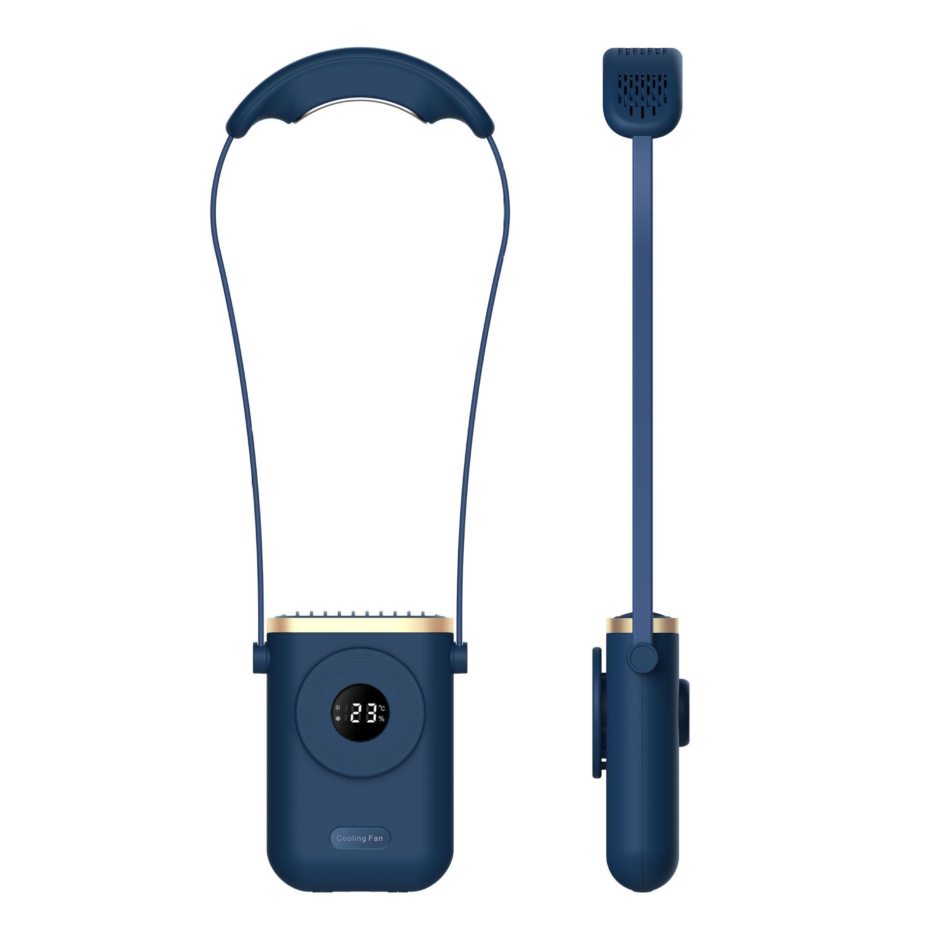 2 In 1 Hanging Neck Cooling Fan with Rechargeable Battery