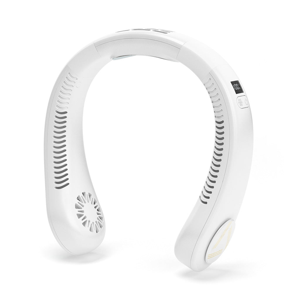 Portable Hanging Neck Fan with Hands-Free Cooling Design