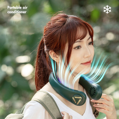 Portable Hanging Neck Fan with Hands-Free Cooling Design