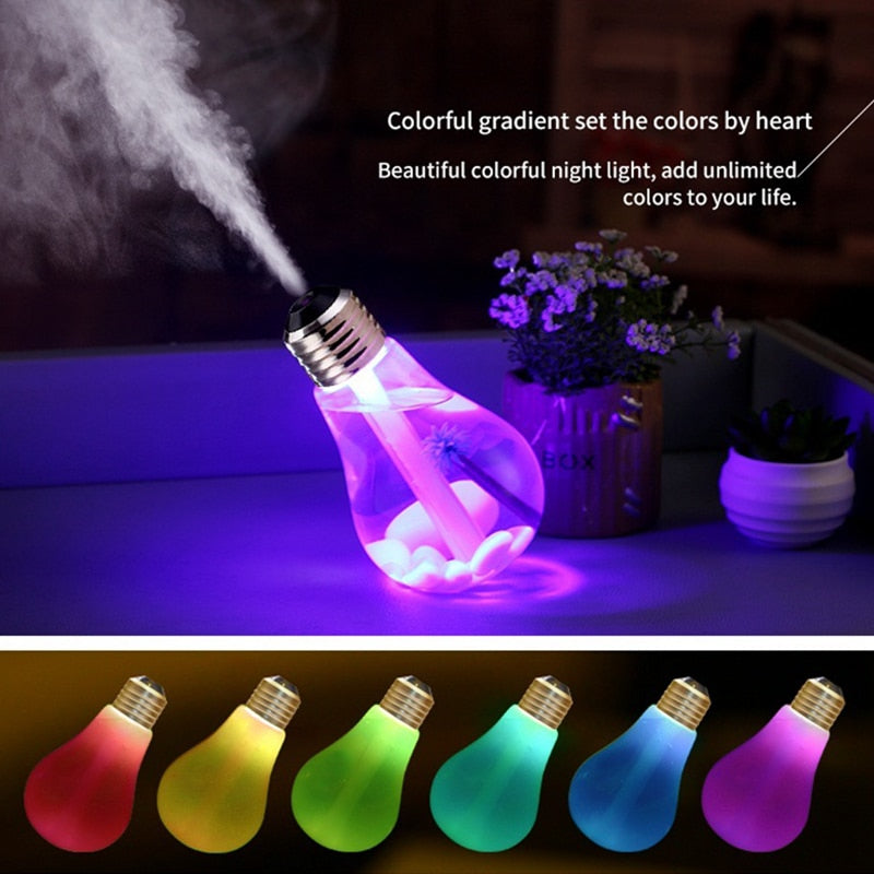 400ml LED Lamp Air Humidifier with Night Light
